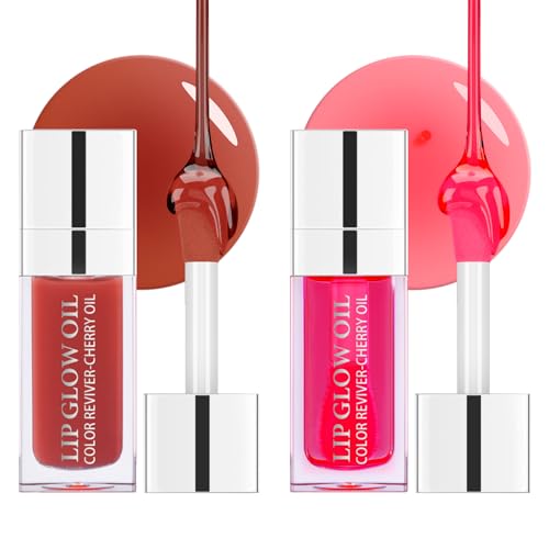 Ofanyia Hydrating Lip Glow Oil, Plumping Lip Gloss Tinted Lip Balm Transparent Lip Care, Long Lasting Hydrating Lip Gloss Tinted Lip Non-sticky, Lip Tint Lip Care Oil von Ofanyia