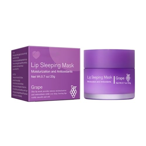 Ofanyia Lip Sleeping Mask, Reduce Lip Wrinkle Line, Day and Night Repair Lip Balm for Dry Chapped Cracked Dry Lips, Moisturizing & Hydrating Lip Mask for Women Men (Grape) von Ofanyia