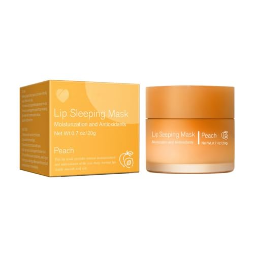 Ofanyia Lip Sleeping Mask, Reduce Lip Wrinkle Line, Day and Night Repair Lip Balm for Dry Chapped Cracked Dry Lips, Moisturizing & Hydrating Lip Mask for Women Men (Peach) von Ofanyia