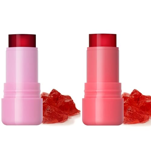 Ofanyia Milk Jelly Blush, Milk Cooling Water Jelly Tint Lip Gloss, Milk Jelly Tint, Natural Long Lasting Jelly Blush Stick, Sheer Lip & Cheek Stain (01#+02#, One Size) von Ofanyia