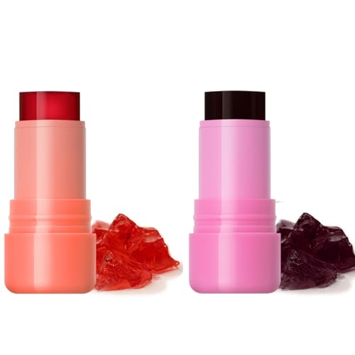 Ofanyia Milk Jelly Blush, Milk Cooling Water Jelly Tint Lip Gloss, Milk Jelly Tint, Natural Long Lasting Jelly Blush Stick, Sheer Lip & Cheek Stain (03#+04#, One Size) von Ofanyia