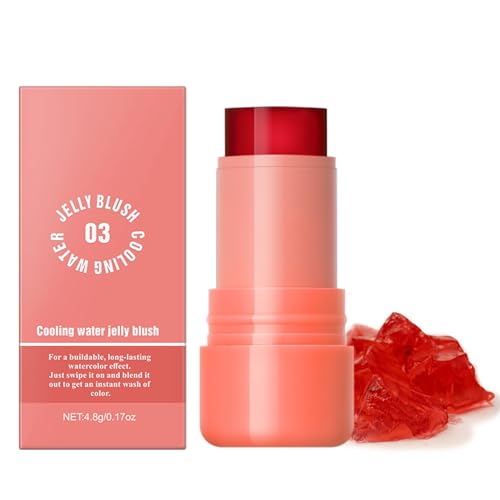 Ofanyia Milk Jelly Blush, Milk Cooling Water Jelly Tint Lip Gloss, Milk Jelly Tint, Natural Long Lasting Jelly Blush Stick, Sheer Lip & Cheek Stain (03# Coral, One Size) von Ofanyia
