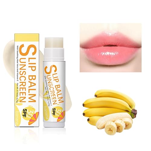 Ofanyia Sunscreen Lip Balm, SPF 30 Hydrating Lip Balm with Aloe and Vitamin E, Sun Screen Lip Protection & Treatment for Chapped Dry Lips, Lip Moisturizer Lip Care (banana) von Ofanyia