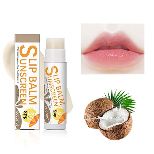 Ofanyia Sunscreen Lip Balm, SPF 30 Hydrating Lip Balm with Aloe and Vitamin E, Sun Screen Lip Protection & Treatment for Chapped Dry Lips, Lip Moisturizer Lip Care (coconut) von Ofanyia