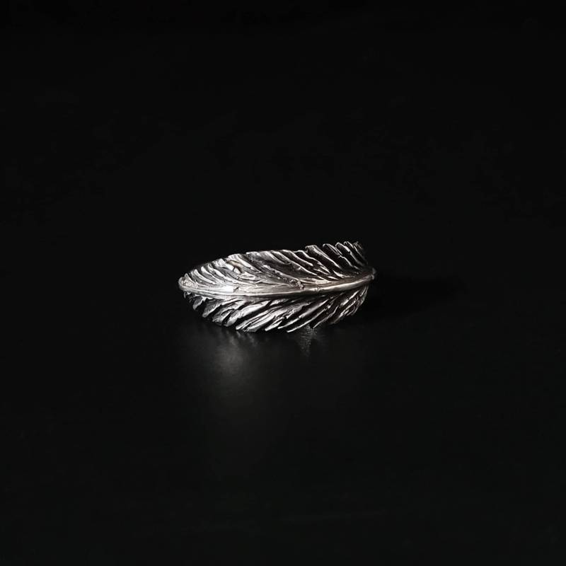 Federring Aus 925Er Silber Einstellbar Boho Naturschmuck von OfelinJewelry