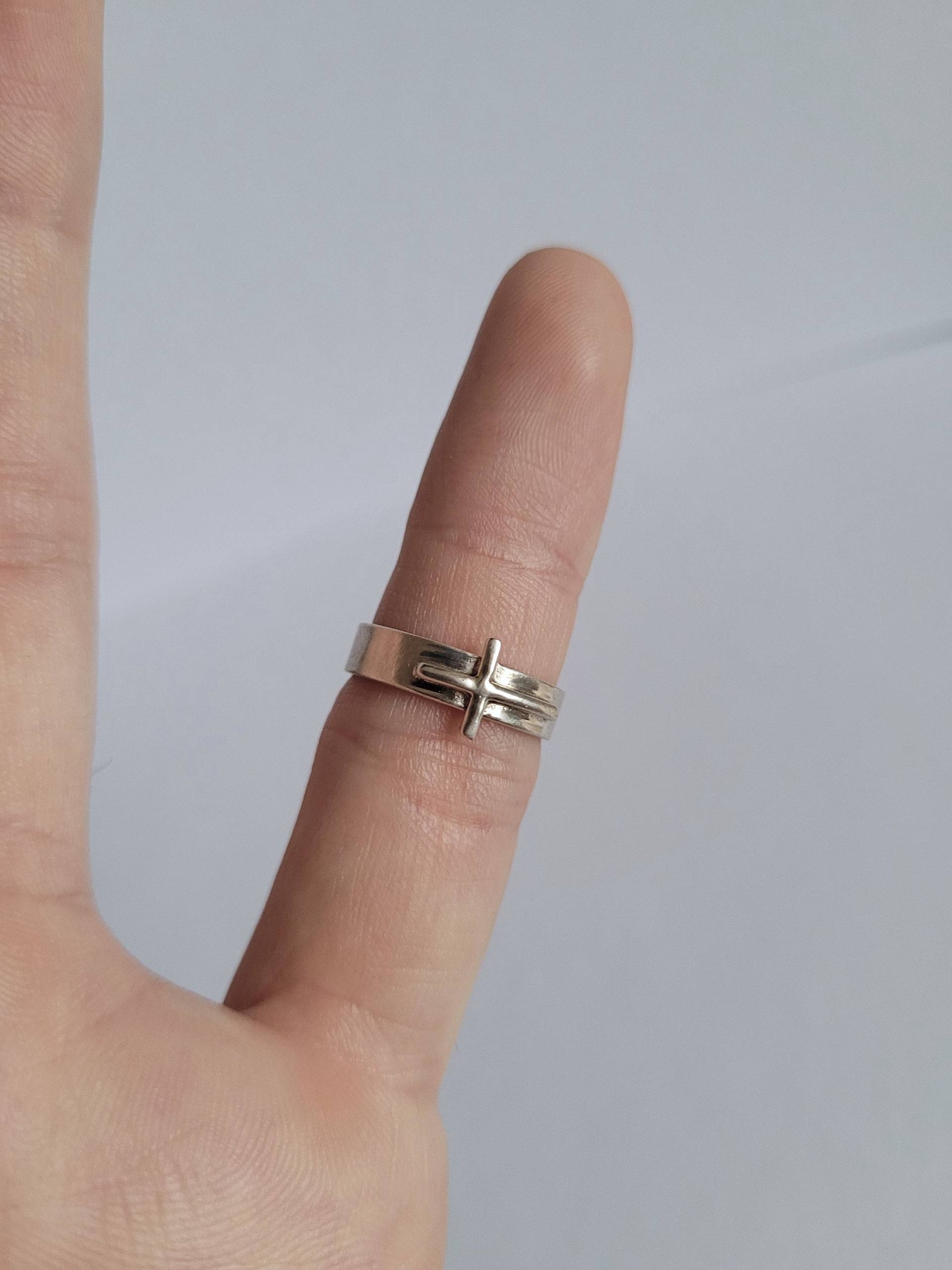 Silber Kreuz Ring von OfelinJewelry