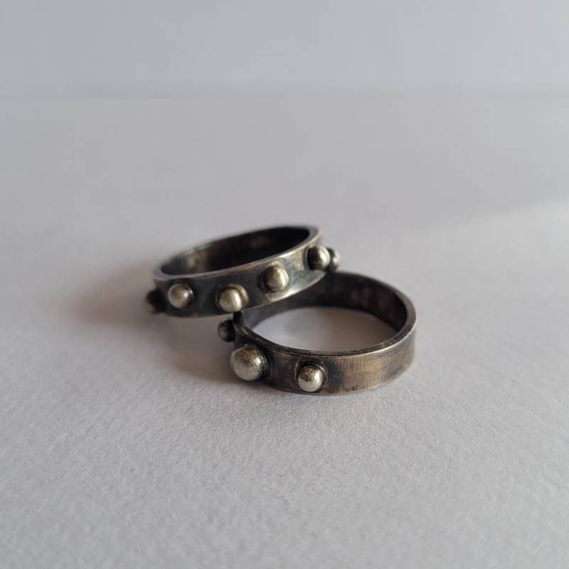 Handgemachter Tropfen-Ring Aus Geschwärztem 925Er Silber von OfelinJewelry