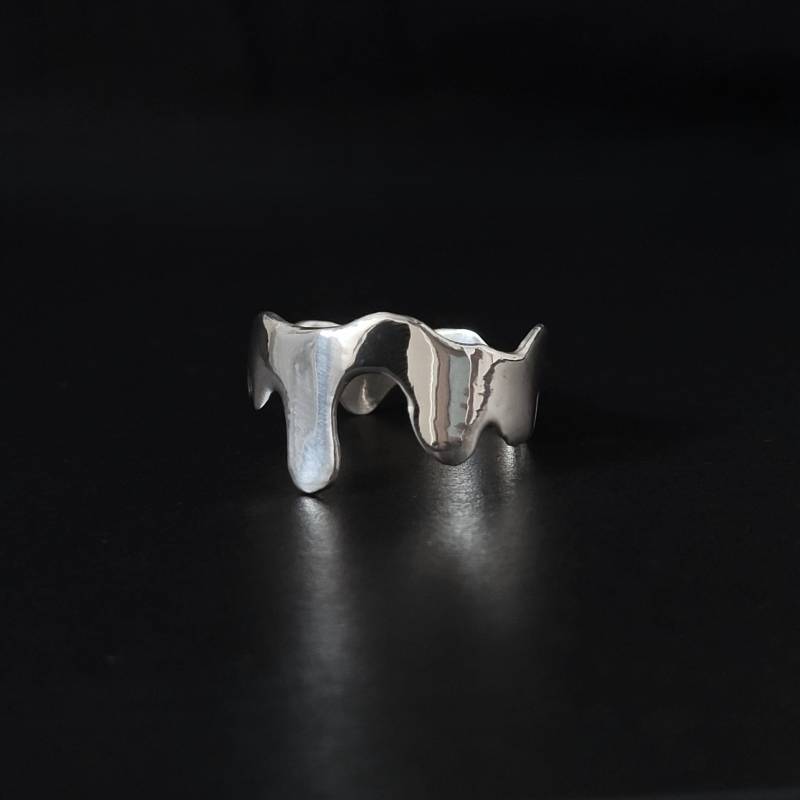 Wellenförmiger Ring, Sterling Silber Schmuck Für Frauen Und Männer von OfelinJewelry