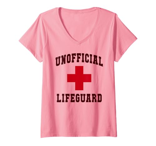 Damen Sarkastische INOFFIZIELLE LIFEGUARD Girl Vacay-Schwimmkreuzfahrt T-Shirt mit V-Ausschnitt Damen Sarkastische INOFFIZIELLE LIFEGUARD Girl Vacay-Schwimmkreuzfahrt T-Shirt mit V-Ausschnitt von Off Duty Bahamas Mermaid Security Beaching Camp