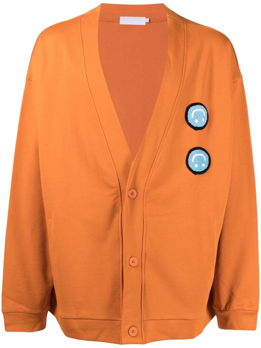 Off Duty Flak Cardigan mit Smiley-Patch - Orange von Off Duty