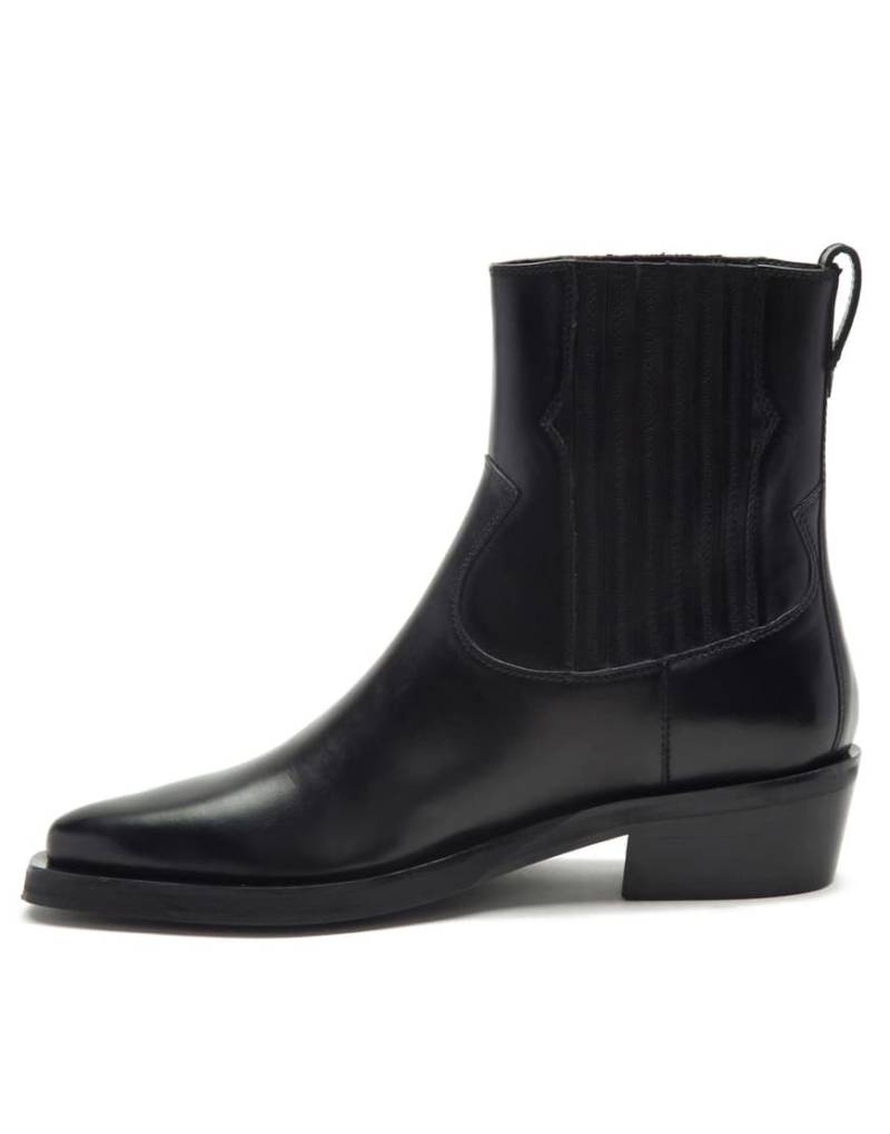 Off The Hook - Bromley - Chelsea-Boots aus Leder in Schwarz mit hohem Schaft und Western-Design von Off The Hook