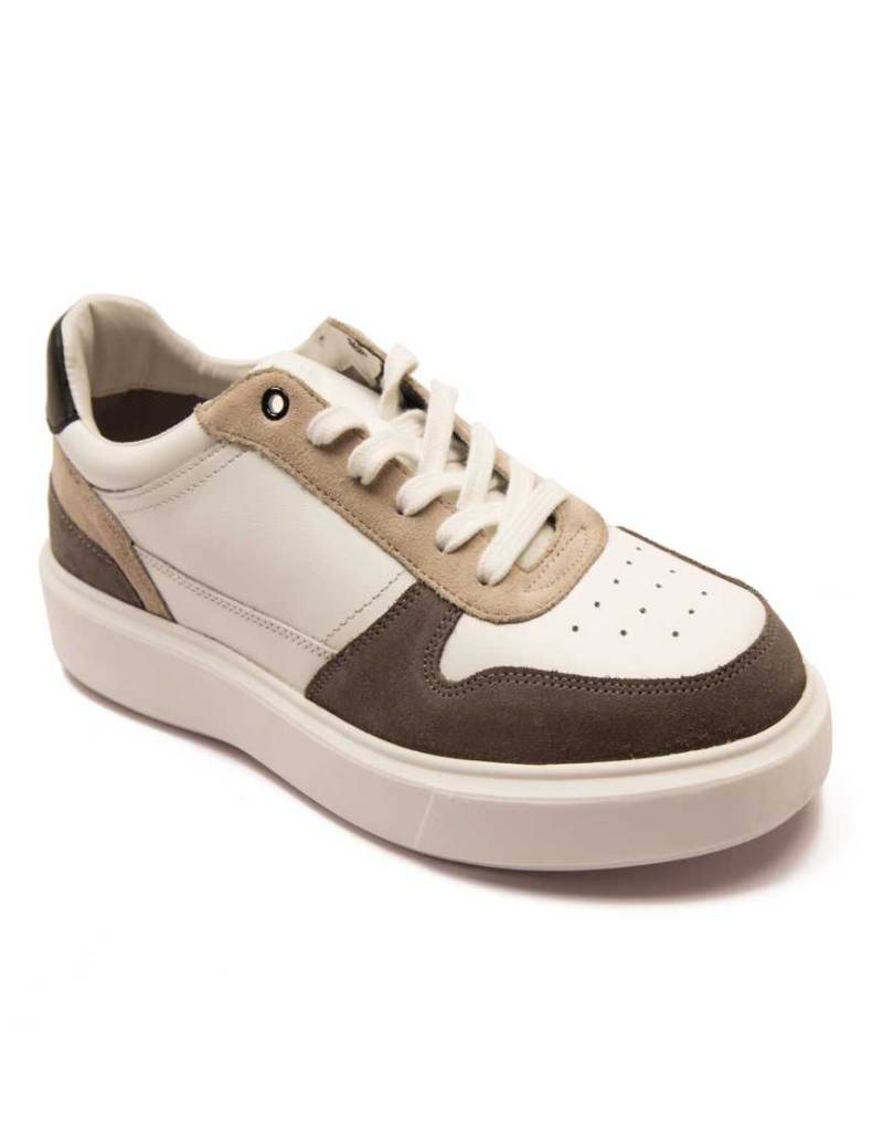 Off The Hook - Dylan - Wildleder-Sneaker für Herren in Weiß mit erhöhter Plateausohle von Off The Hook