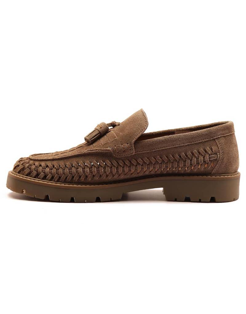 Off The Hook - Floyd - Sportlich-elegante Loafer aus Leder in Taupe mit Quasten-Braun von Off The Hook