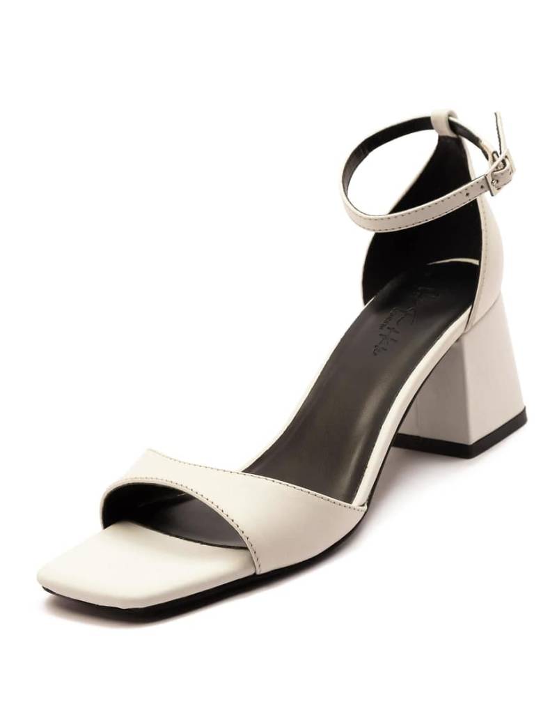 Off The Hook - Knightsbridge - Brautsandalen in Weiß mit niedrigem Blockabsatz von Off The Hook
