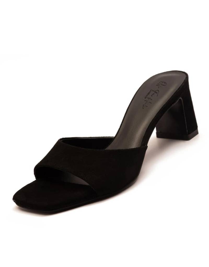 Off The Hook - Park - Wildleder-Sandalen in Schwarz mit Blockabsatz von Off The Hook