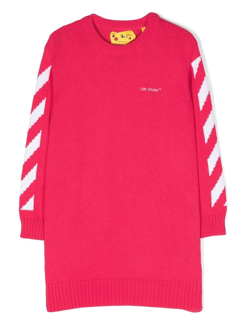 Off-White Kids Langärmeliges T-Shirtkleid - Rosa von Off-White Kids