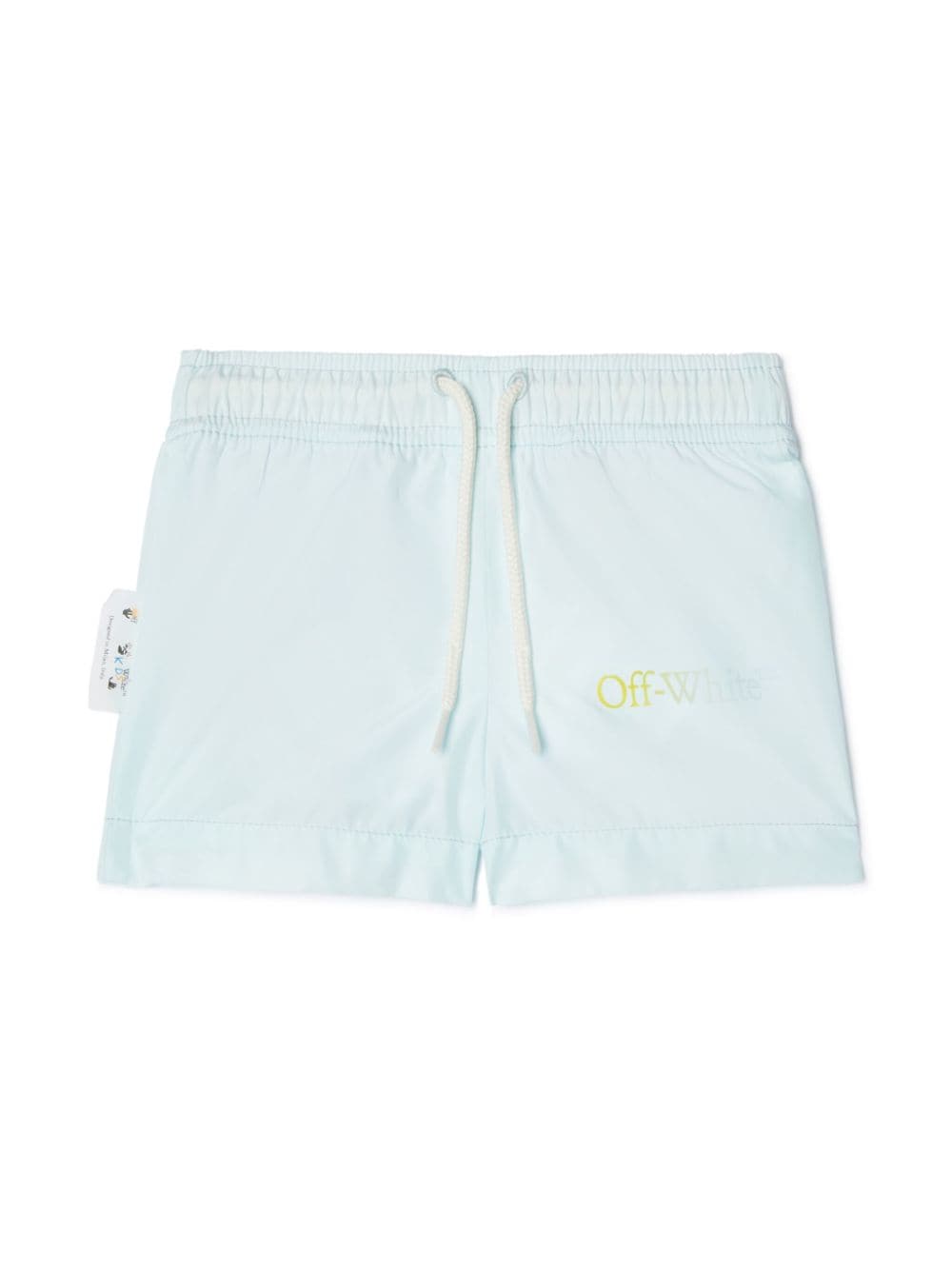 Off-White Kids Badeshorts mit diagonalen Streifen - Blau von Off-White Kids