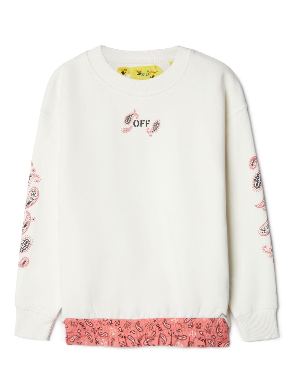 Off-White Kids Bandana Mix Sweatshirt - Weiß von Off-White Kids