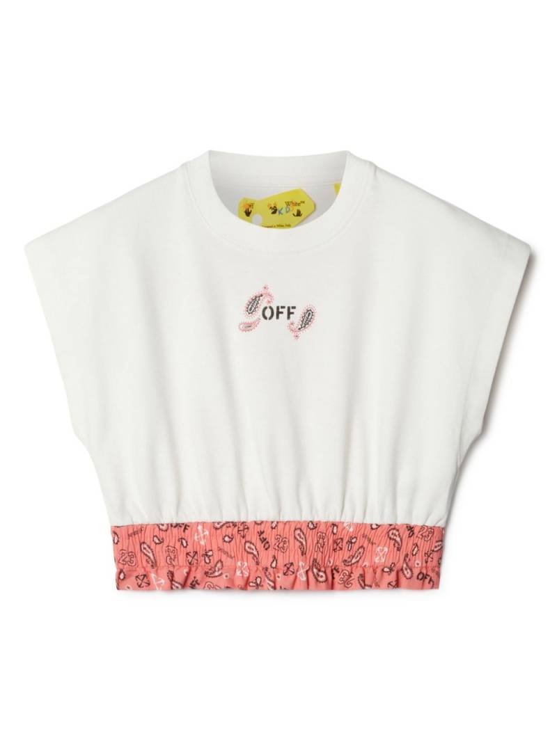 Off-White Kids Bandana Mix Top - Weiß von Off-White Kids