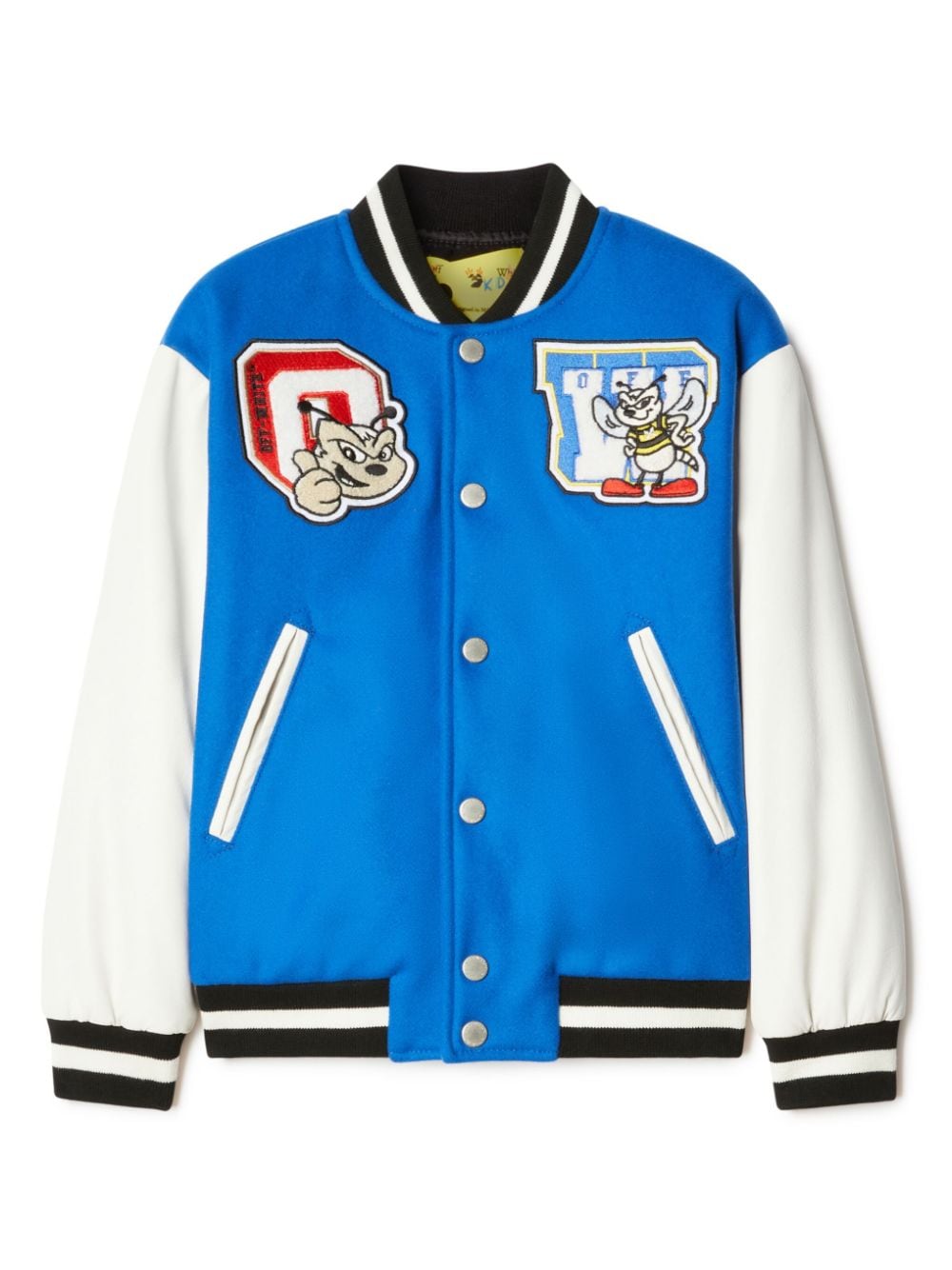 Off-White Kids Bomberjacke mit Patch-Detail - Blau von Off-White Kids