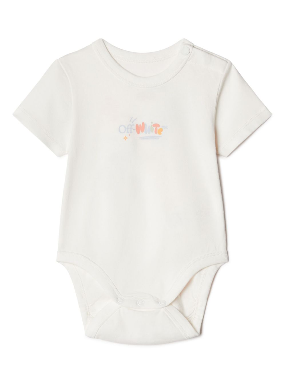 Off-White Kids Funny Set aus Body und Lätzchen - Weiß von Off-White Kids