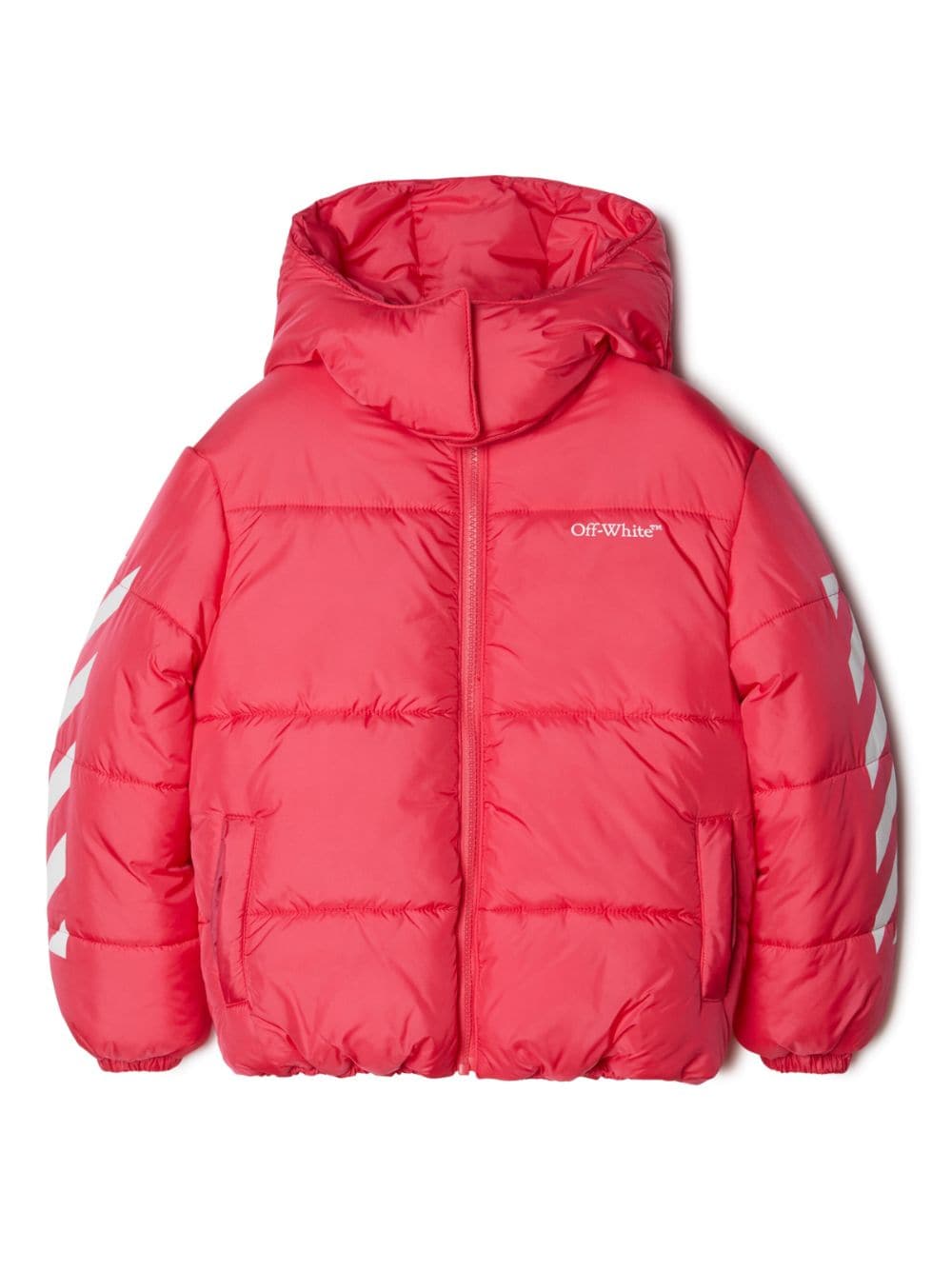 Off-White Kids Gefütterte Jacke mit Logo-Print - Rot von Off-White Kids