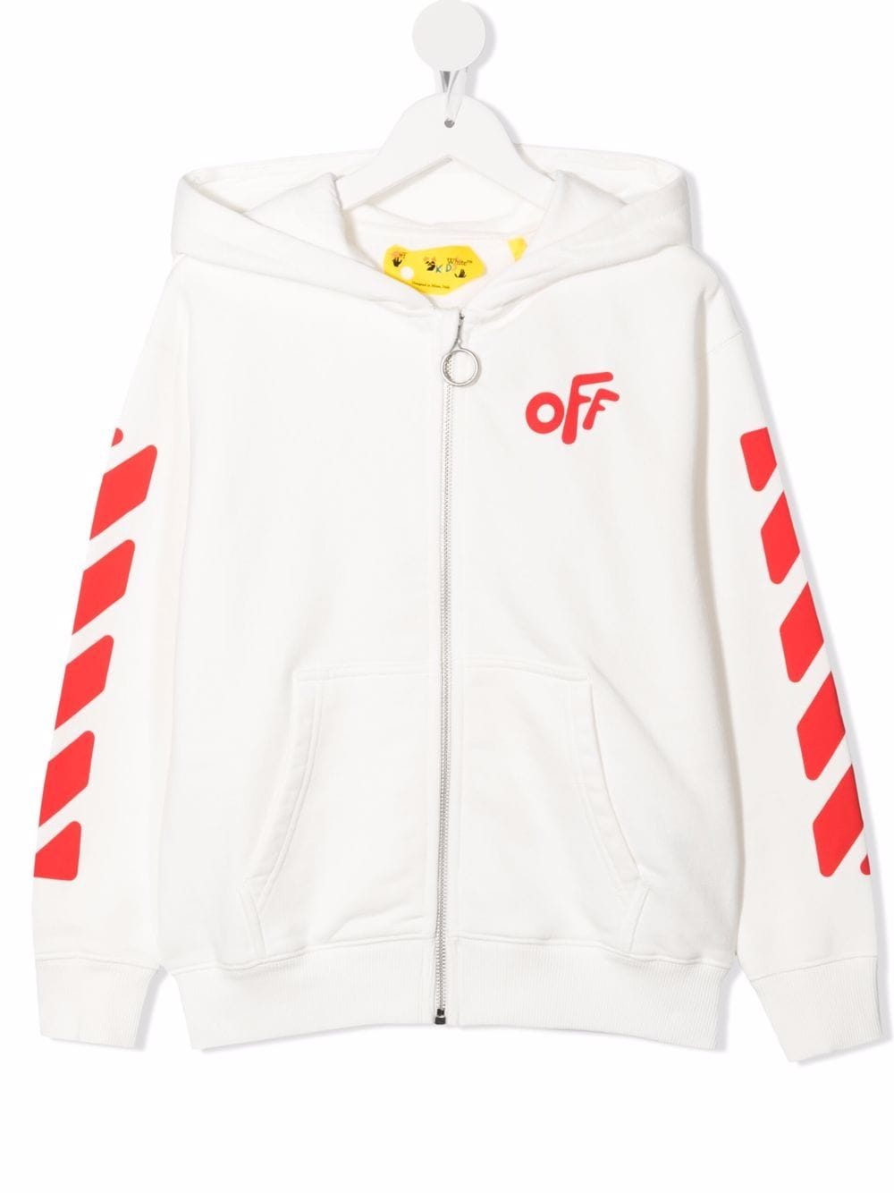 Off-White Kids Hoodie mit Logo - Weiß von Off-White Kids