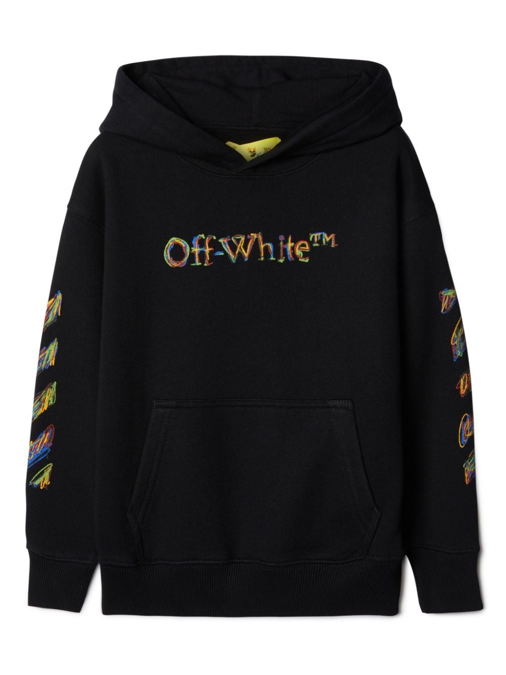 Off-White Kids Hoodie mit gezeichnetem Logo - Schwarz von Off-White Kids