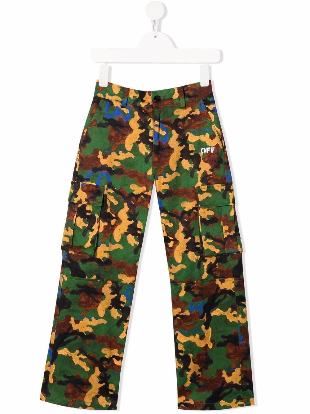 Off-White Kids Hose mit Camouflage-Print - Grün von Off-White Kids