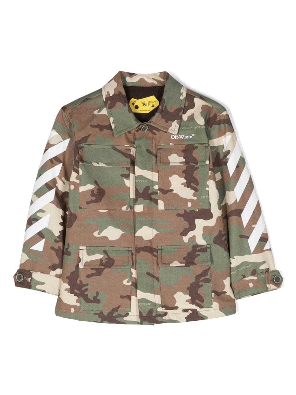 Off-White Kids Jacke mit Camouflagemuster - Grün von Off-White Kids