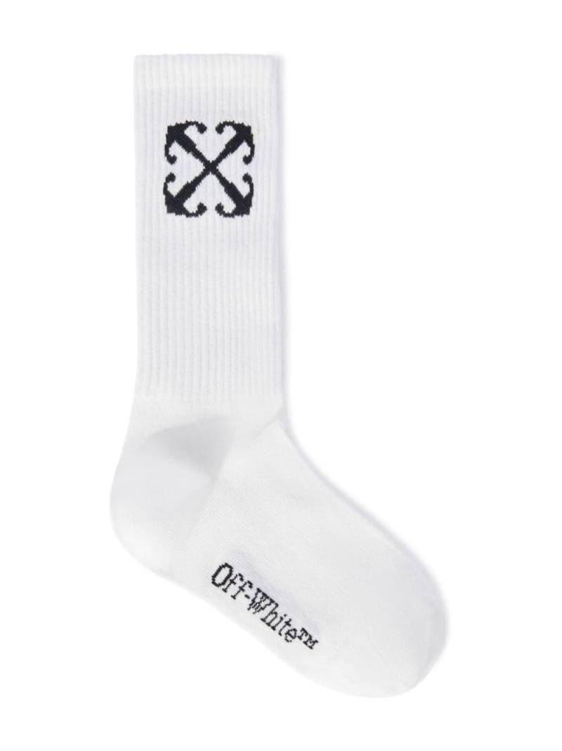 Off-White Kids Jacquard-Socken mit Pfeilen - Weiß von Off-White Kids