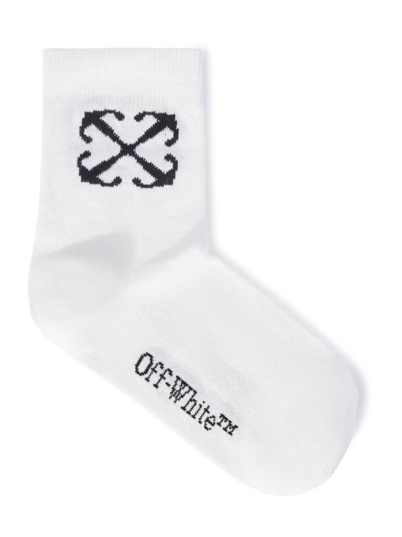 Off-White Kids Jacquard-Socken mit Pfeilen - Weiß von Off-White Kids