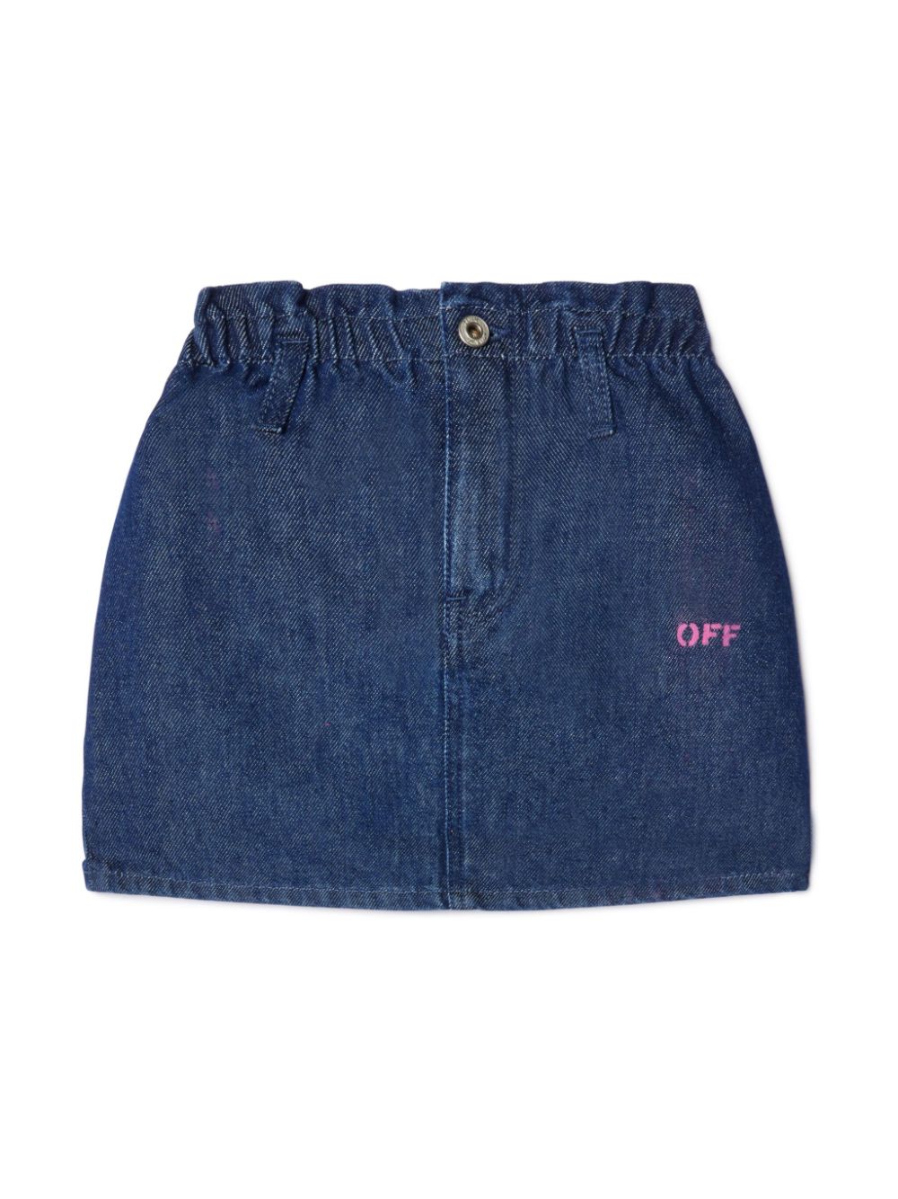 Off-White Kids Jeans-Minirock mit Off Stamp-Print - Blau von Off-White Kids