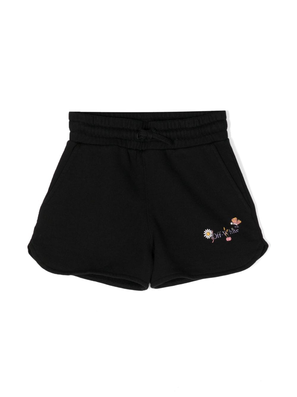 Off-White Kids Joggingshorts mit Logo-Print - Schwarz von Off-White Kids