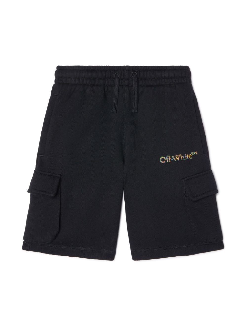 Off-White Kids Joggingshorts mit gezeichnetem Logo - Schwarz von Off-White Kids