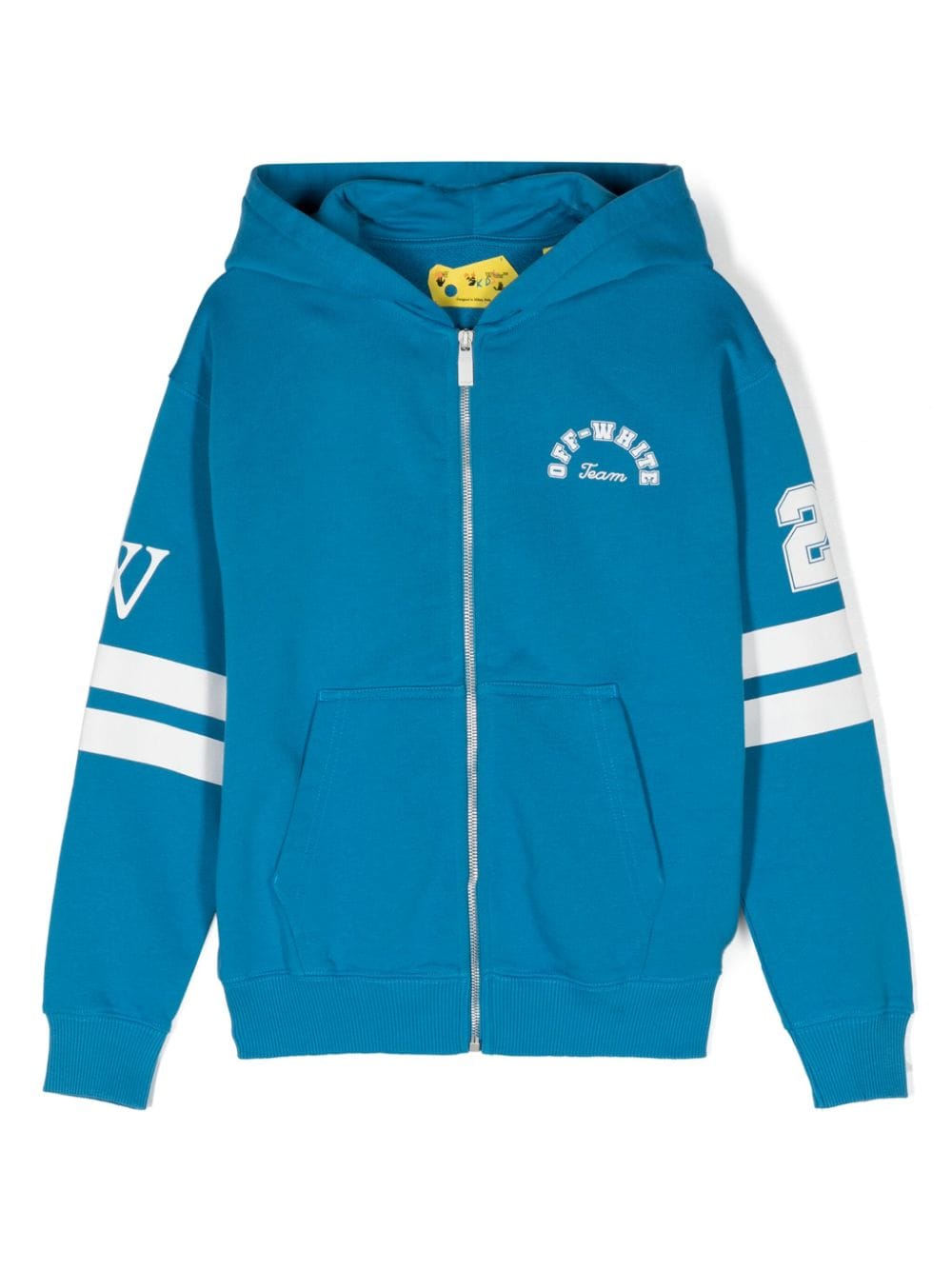 Off-White Kids Kapuzenjacke mit Logo-Print - Blau von Off-White Kids