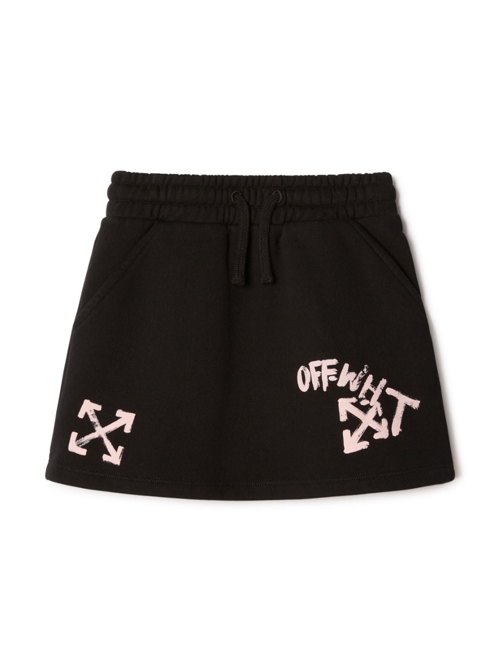 Off-White Kids Minirock mit Paint Script-Print - Schwarz von Off-White Kids