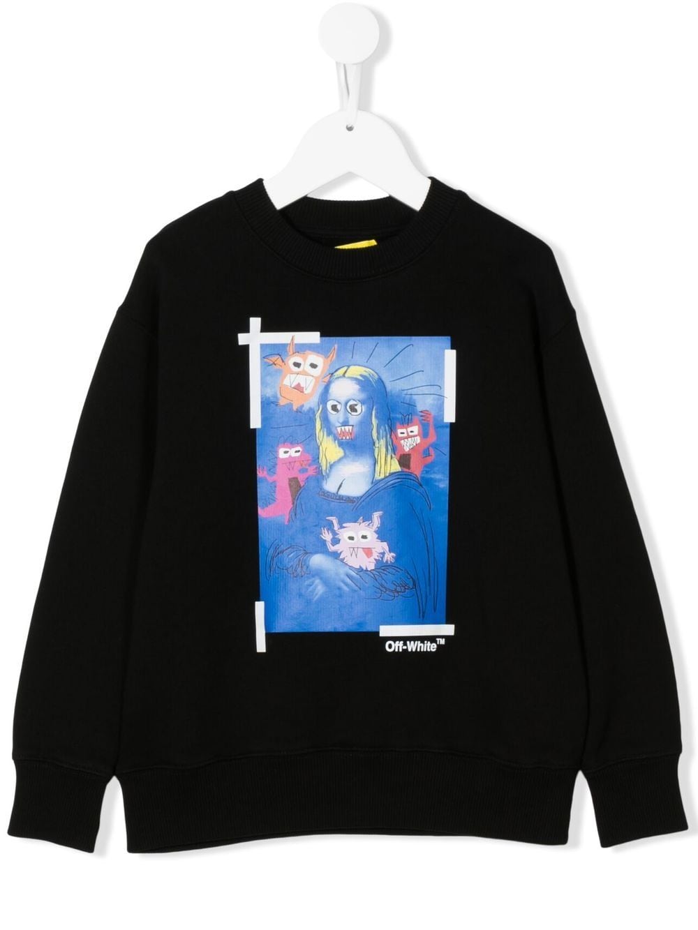 Off-White Kids Sweatshirt mit Monsterlisa-Print - Schwarz von Off-White Kids