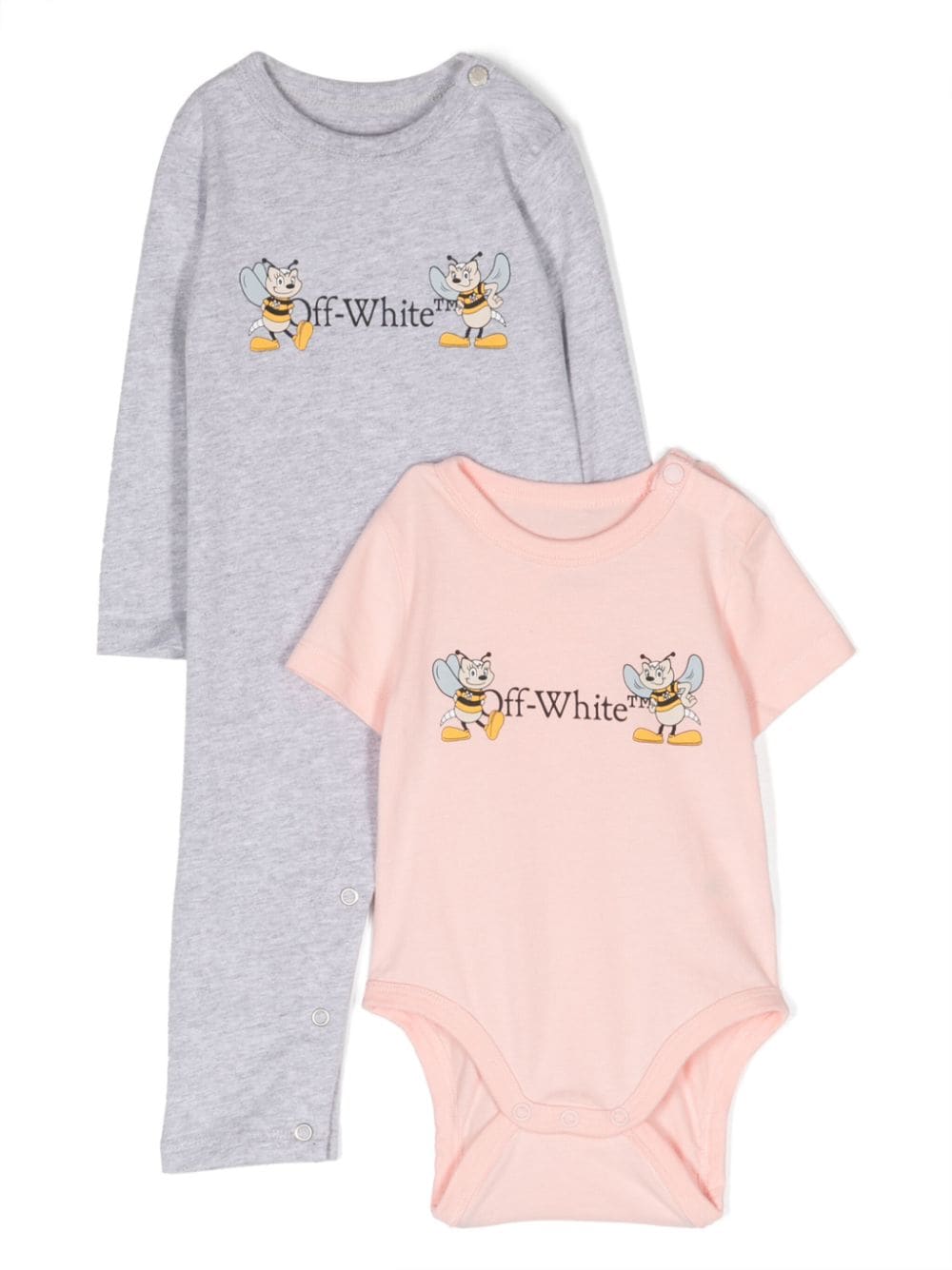 Off-White Kids Set aus zwei Stramplern mit Logo-Print - Rosa von Off-White Kids