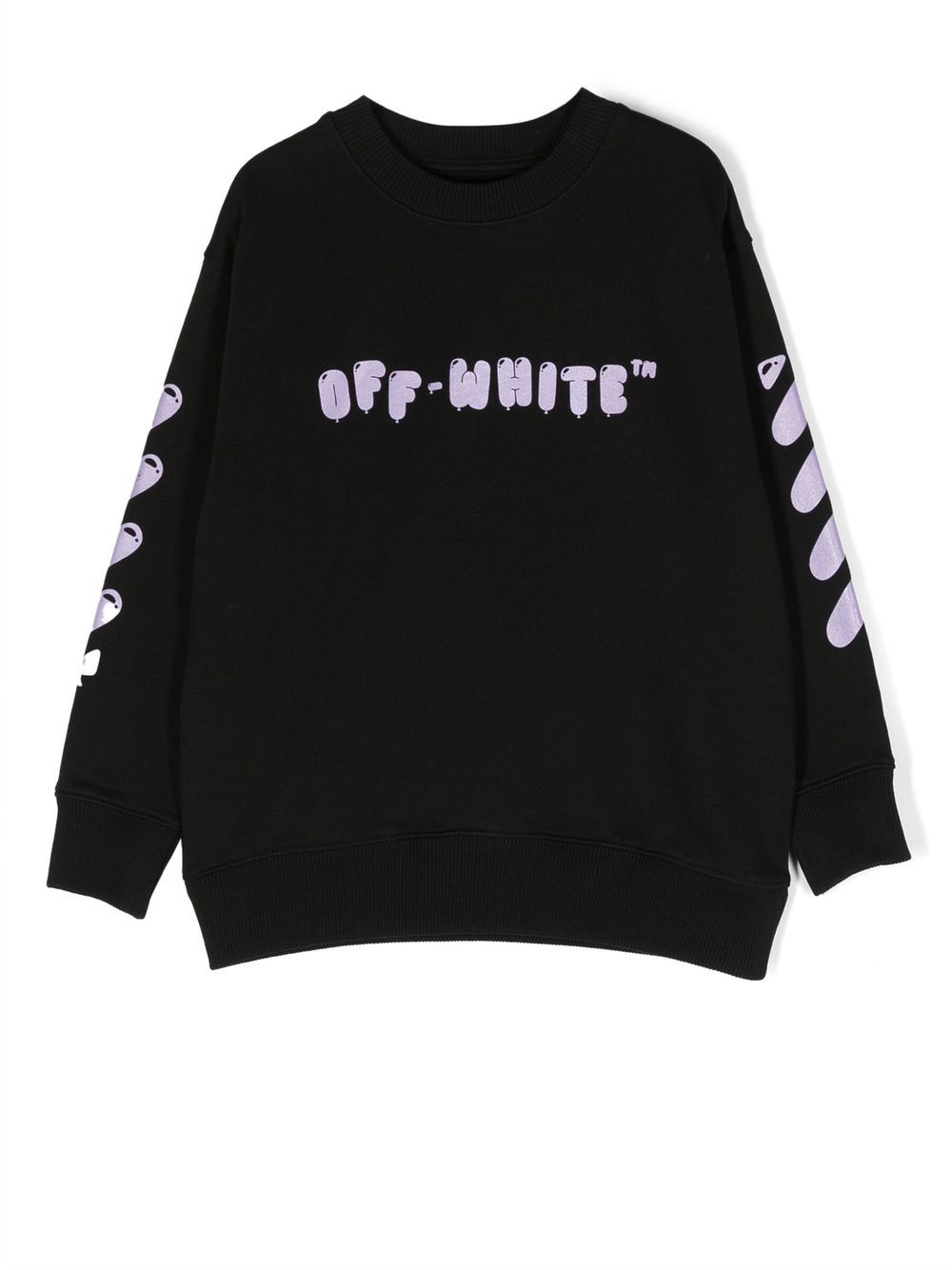 Off-White Kids Sweatshirt mit Streifen - Schwarz von Off-White Kids