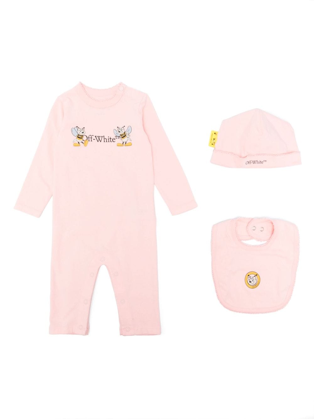 Off-White Kids Strampler-Set mit Logo-Print - Rosa von Off-White Kids