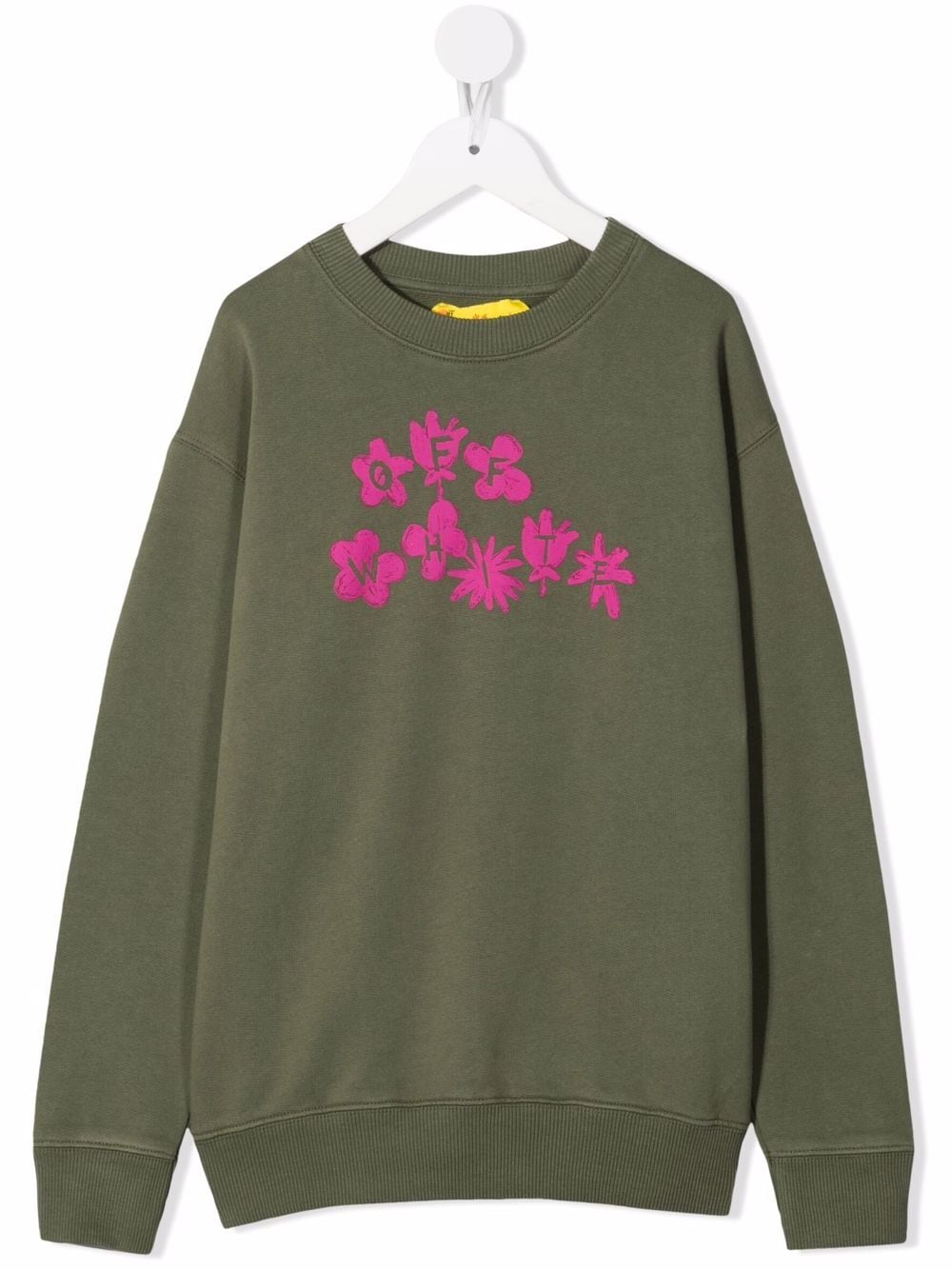 Off-White Kids Sweatshirt mit Blumen-Print - Grün von Off-White Kids