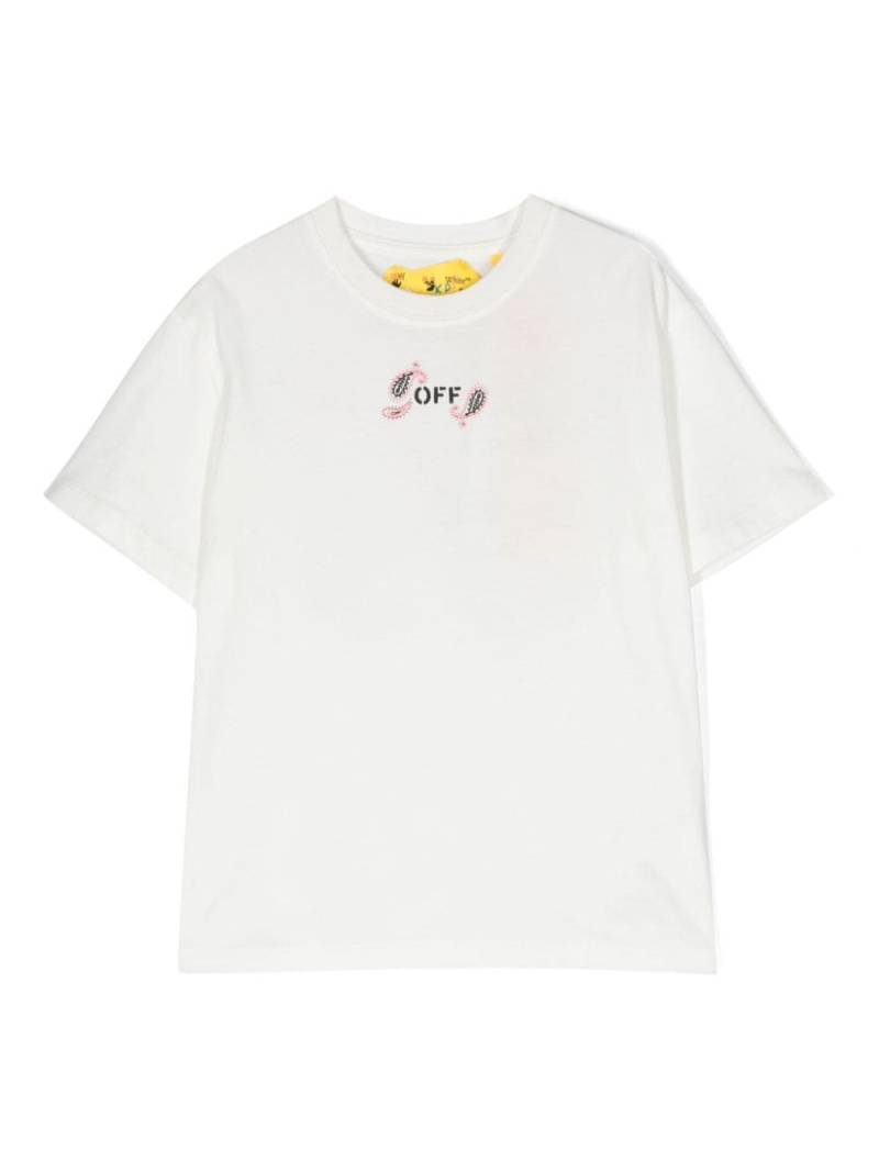 Off-White Kids T-Shirt mit Bandana-Print - Weiß von Off-White Kids