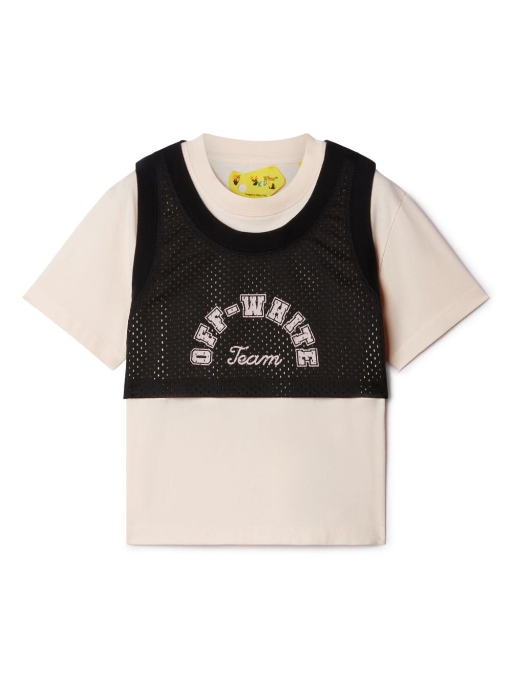 Off-White Kids Team 23 T-Shirt im Layering-Look - Rosa von Off-White Kids