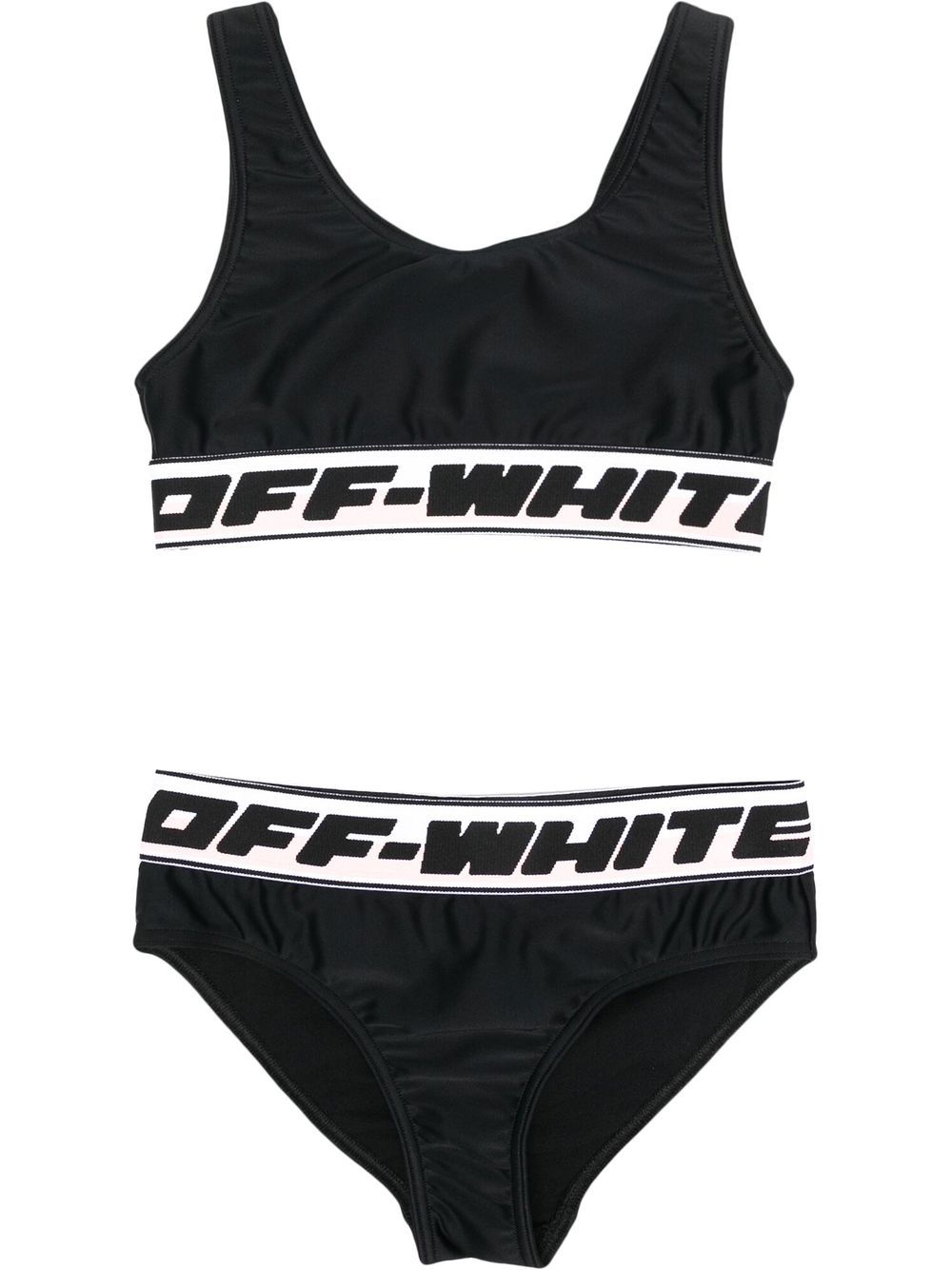 Off-White Kids Bikini mit Logo-Streifen - Schwarz von Off-White Kids