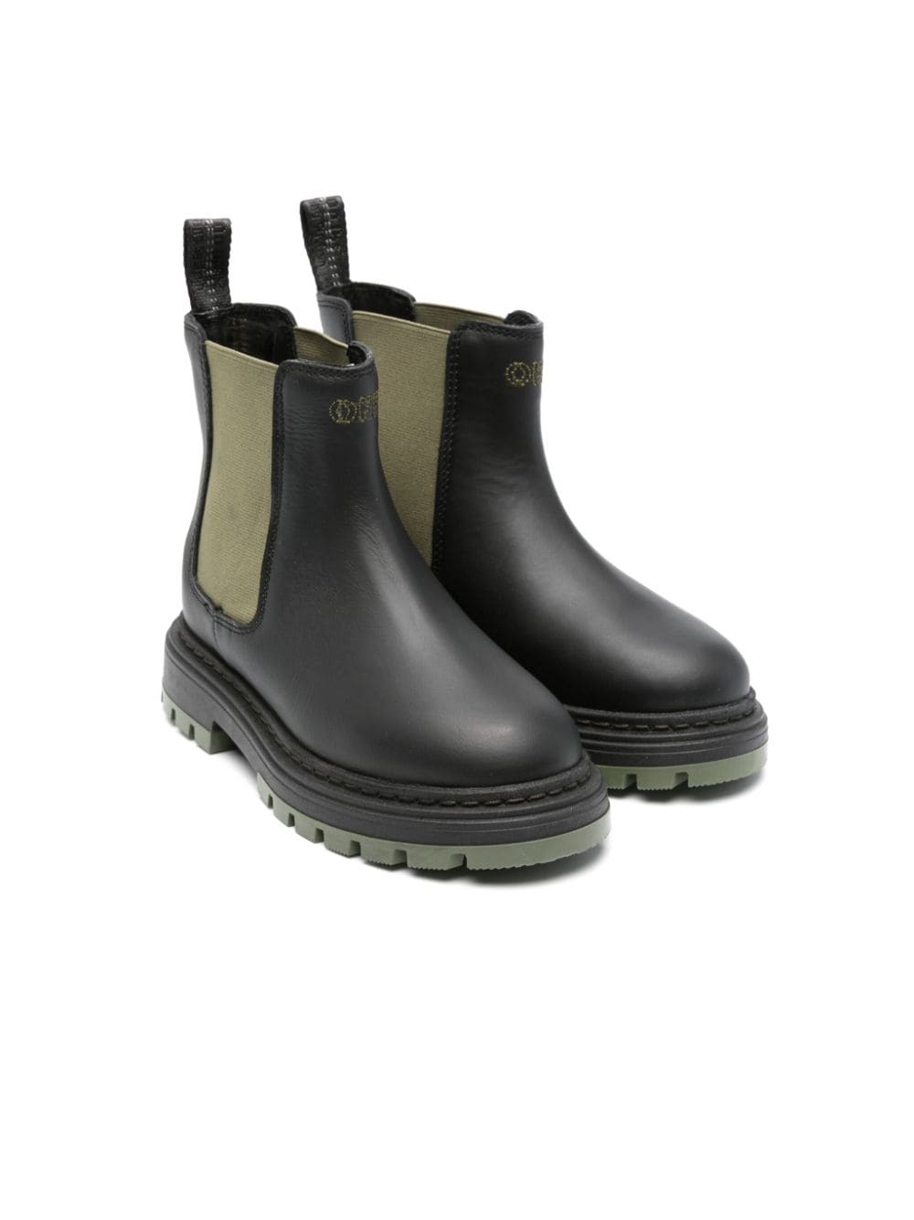 Off-White Kids Chelsea-Boots mit Logo-Stickerei - Schwarz von Off-White Kids