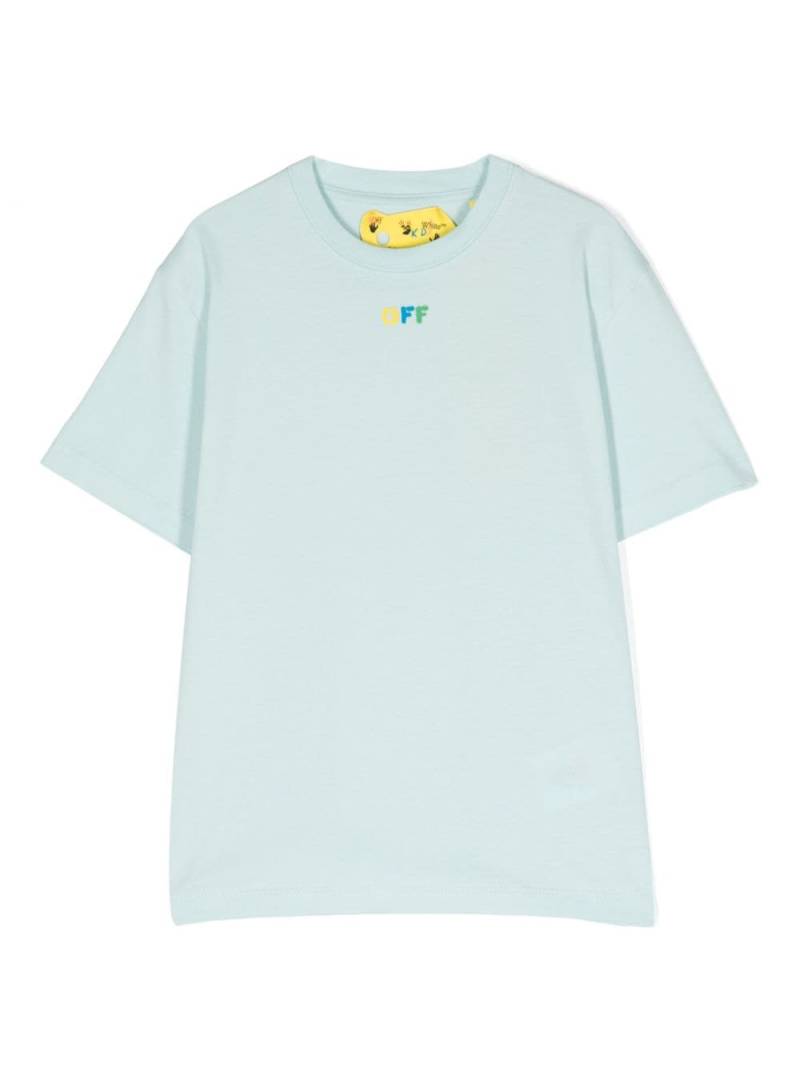 Off-White Kids T-Shirt mit Logo-Print - Blau von Off-White Kids