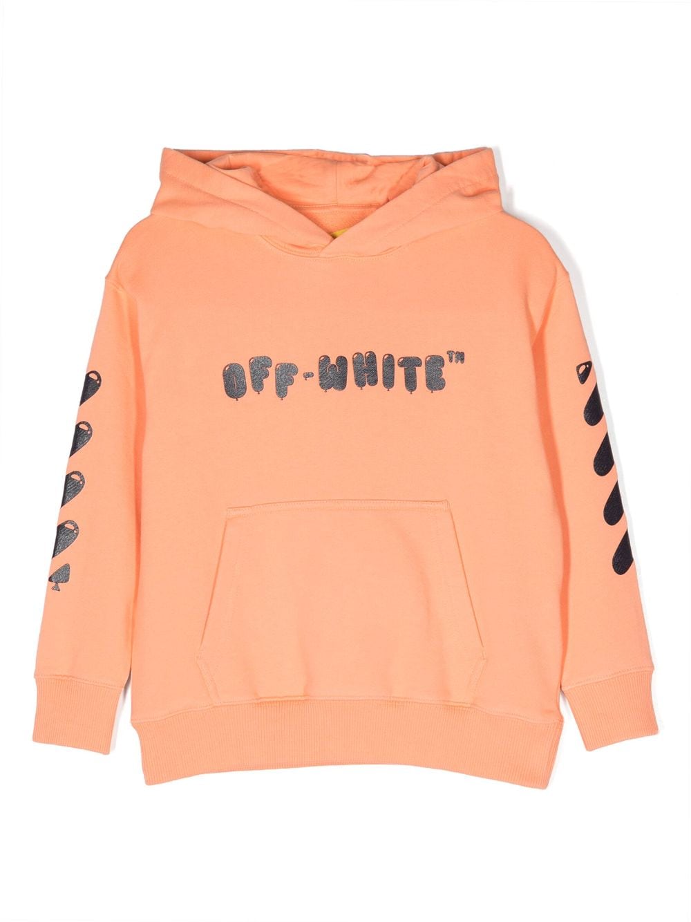 Off-White Kids Hoodie mit Logo-Print - Orange von Off-White Kids