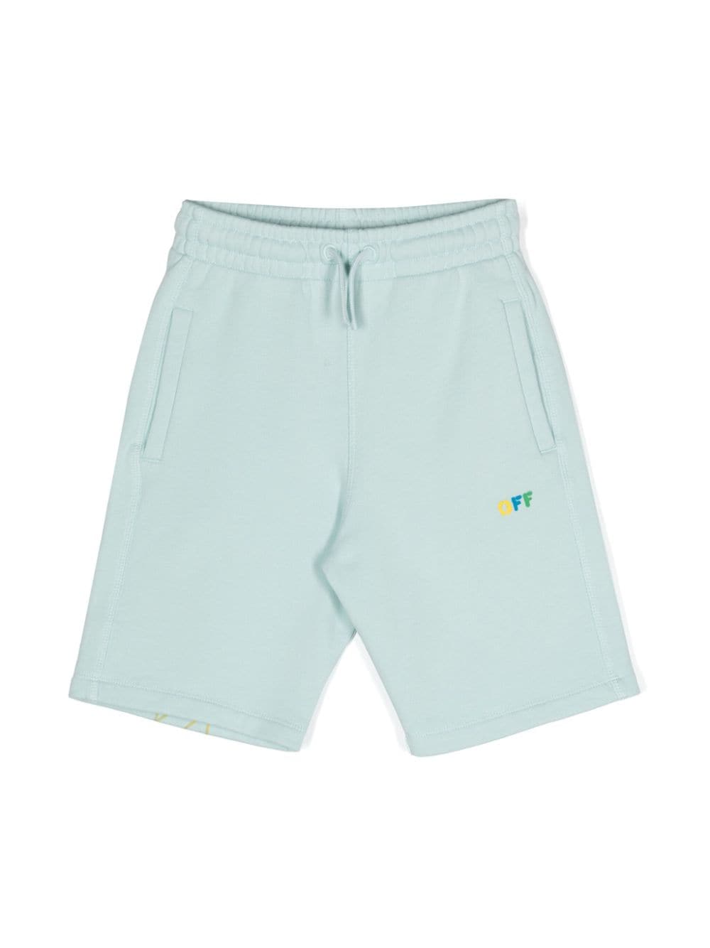 Off-White Kids Joggingshorts mit Logo-Print - Blau von Off-White Kids