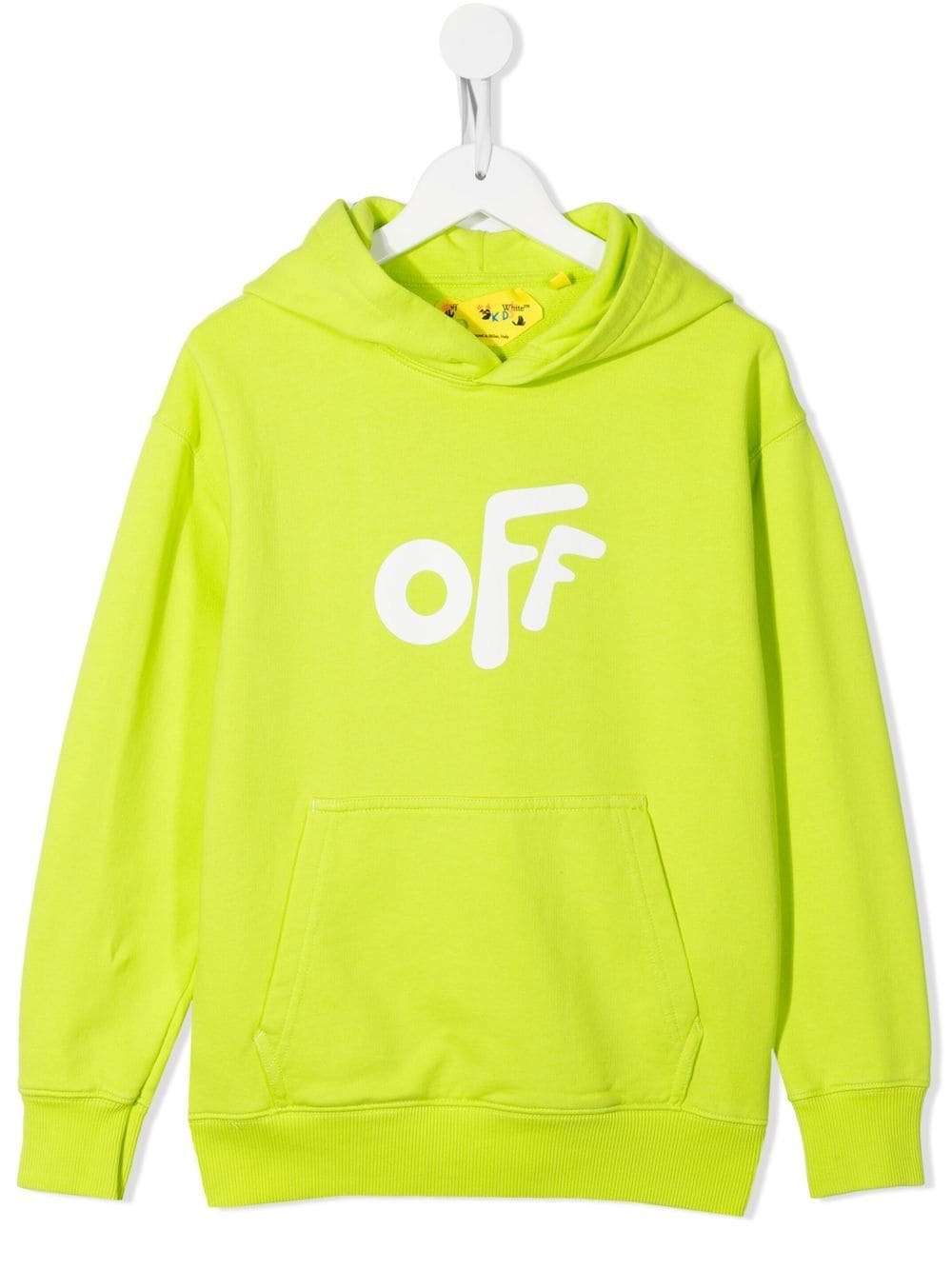 Off-White Kids Hoodie mit Logo-Print - Grün von Off-White Kids